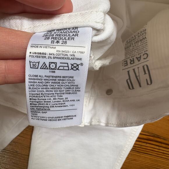 Gap white vintage slim high rise cotton jeans SIZE 6 - Picture 4 of 6